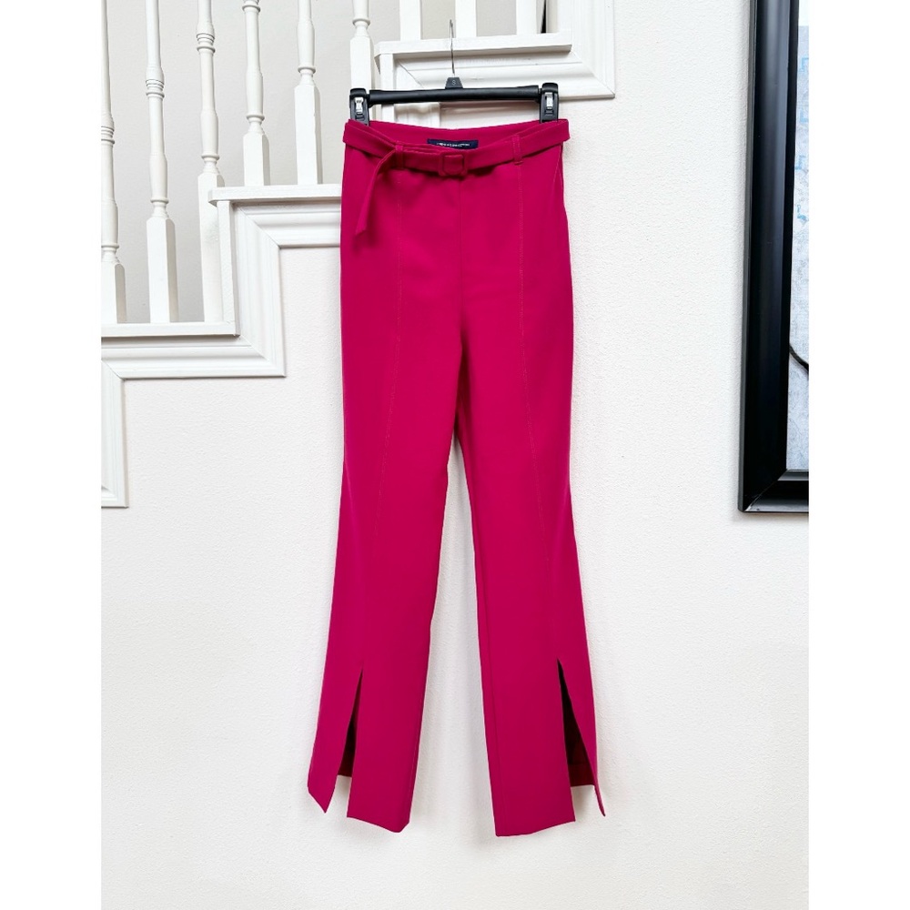FRENCH CONNECTION spilt hem trousers fuchsia pink size S